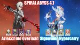 C0 Arlecchino Overload & C0 Sigewinne Hypercarry | Spiral Abyss 4.7 | Genshin Impact
