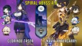 C0 Clorinde Taser and C0 Navia Hypercarry | Genshin Impact Abyss 4.6 Floor 12 9 Stars