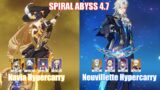 C0 Navia Hypercarry & C1 Neuvillette Hypercarry | Spiral Abyss 4.7 | Genshin Impact