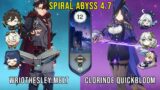 C0 Wriothesley Melt and C0 Clorinde Quickbloom | Genshin Impact Abyss 4.7 Floor 12 9 Stars