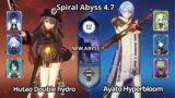 C0 hutao Double Hydro & C0 Ayato Hyperbloom – NEW Spiral Abyss 4.7 Floor 12 Genshin Impact