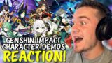 FIRST REACTION to All GENSHIN IMPACT Character Demos | Part 4!