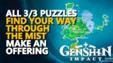 Find Your Way through the mist and make an offering at the perches Genshin Impact All 3/3 Puzzles