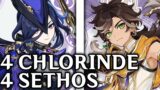 [Genshin Impact] 4 Chlorinde + 4 Sethos