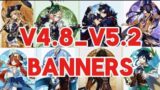 New UPDATED 4.8 to 5.2 Banners ROADMAP! Arlecchino, Zhongli , Pyro Archon, Xbalanque Genshin Impact