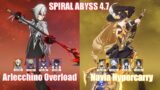 C0 Arlecchino Overload & C0 Navia Hypercarry | Spiral Abyss 4.7 | Genshin Impact