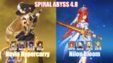 C0 Navia Hypercarry & C0 Nilou Bloom | Spiral Abyss 4.8 | Genshin Impact