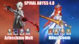 C0 Arlecchino Melt & C0 Nilou Bloom | Spiral Abyss 4.8 | Genshin Impact