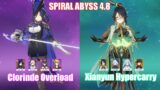 C0 Clorinde Overload & C0 Xianyun Hypercarry | Spiral Abyss 4.8 | Genshin Impact