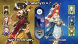 C0 Navia Hypercarry & C0 Nilou Bloom – Spiral Abyss 4.7 Floor 12 Genshin Impact