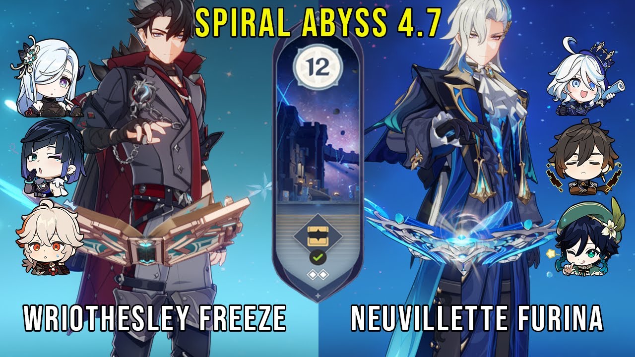 C0 Wriothesley Freeze and C0 Neuvillette Furina | Genshin Impact Abyss ...