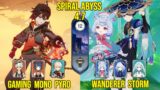 C6 Gaming Mono Pyro & C1 Wanderer Storm | Spiral Abyss Version 4.7 | Genshin Impact