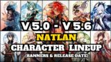 Natlan Version 5.0 – Version 5.6 Character Lineup, Pyro Archon & Columbina Banner | Genshin Impact