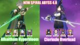 C0 Alhaitham Hyperbloom & C0 Clorinde Overload | NEW Spiral Abyss 4.8 | Genshin Impact