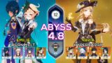 C0 Emilie Burning Melt & C0 Navia Hypercarry | Spiral Abyss 4.8 | Genshin Impact