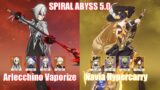 C0 Arlecchino Vaporize & C0 Navia Hypercarry | Spiral Abyss 5.0 | Genshin Impact