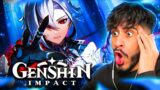 New GENSHIN IMPACT Fan Reacts to EVERY Version Trailers!