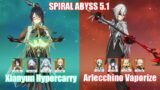 C0 Xianyun Hypercarry & C0 Arlecchino Vaporize | Spiral Abyss 5.1 | Genshin Impact