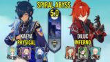 C6 Kaeya Physical & C6 Diluc Inferno | Spiral Abyss 5.0 | Genshin Impact