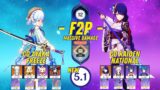 F2P Abyss 5.1 – C0 Ayaka Freeze & C0 Raiden National – Genshin Impact