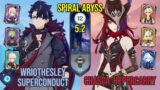 C0 Wriothesley Superconduct + C1 Chasca Hypercarry | Spiral Abyss 5.2 | Genshin Impact