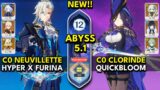 NEW Spiral Abyss 5.1 Floor 12 (9 Stars) C0 NEUVILLETTE & C0 CLORINDE – Genshin Impact 5.1