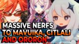 NEW UPDATE! 5.2 REWARDS, MASSIVE NERFS TO MAVUIKA, CITLALI AND ORORON? | Genshin Impact