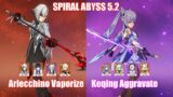 C0 Arlecchino Vaporize & C5 Keqing Aggravate | Spiral Abyss 5.2 | Genshin Impact