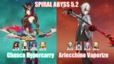 C0 Chasca Hypercarry & C0 Arlecchino Vaporize | Spiral Abyss 5.2 | Genshin Impact