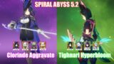 C0 Clorinde Aggravate & C5 Tighnari Hyperbloom | Spiral Abyss 5.2 | Genshin Impact