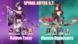 C0 Raiden Taser & C0 Chasca Hypercarry | Spiral Abyss 5.2 | Genshin Impact