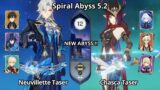 NEW ABYSS !! C0 Neuvillette Taser & C0 Chasca Ororon – Spiral Abyss 5.2 Floor 12 Genshin Impact