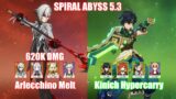 C0 Arlecchino Melt & C0 Kinich Hypercarry  | Spiral Abyss 5.3 | Genshin Impact