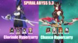 C0 Clorinde Hypercarry & C0 Chasca Hypercarry | Spiral Abyss 5.3 | Genshin Impact